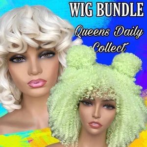 Short Curly Wigs with Bangs